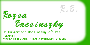 rozsa bacsinszky business card